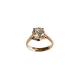 Classic 14K Gold Solitaire Premium Cubic Zirconia Ring