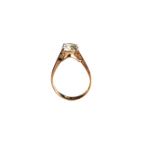 Classic 14K Gold Solitaire Premium Cubic Zirconia Ring
