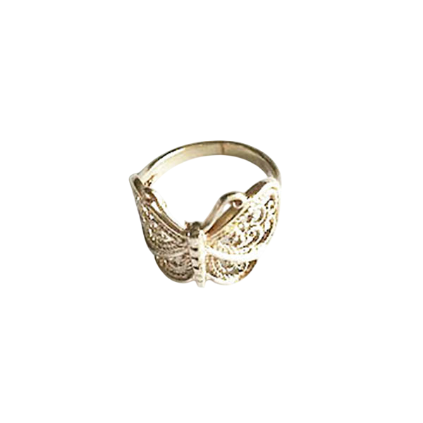 Sterling Silver Filigree Butterfly Ring