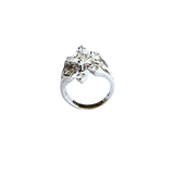 Sparkling Snowflake Sterling Silver Ring with Premium Cubic Zirconia