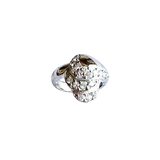 Sterling Silver Pave Cubic Zirconia Cluster Ring