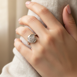 Sterling Silver Pave Cubic Zirconia Cluster Ring